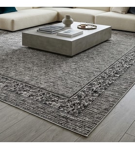Savan İnce Desenli Kilim Yıkanabilir Pamuklu Dokuma 2x3 Metre Gri