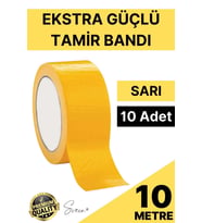 10 Adet 10 mt Sarı Tamir Takviye Kapatıcı Güçlü Onarım Bandı Su Geçirmez Sızdırmaz Dayanım Çatlak