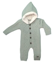 WOFIM KIDS 2815 Bebek Natural Yün Triko Yeşil Tulum 