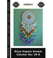 Özel Üretim Dekoratif Duvar Süsü Hediyelik Bohem Rüya Kapanı Dream Catcher No: 29 R