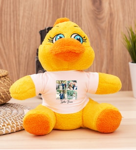 Kişiye Özel Dört Fotoğraflı Kupa Bardak Peluş Civciv (Model 1)