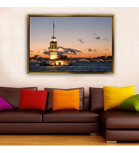 Altın Çerçeveli dekoratif tablo l2100 (Gold)