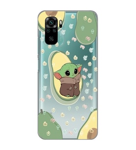 Redmi Note 10/Note 10S Uyumlu Baby Yoda Desenli Şeffaf Telefon Kılıfı
