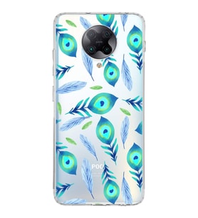 PrintiFy Xiaomi Poco F2 Pro ile Uyumlu 1mm Slim Fit Nazar Boncuğu 3 Baskılı Şeffaf  Kılıf