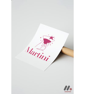 Martini Zarif Poster, Çerçevesiz Yüksek Kalite Duvar Afişi - Mutfak Dekorasyonu