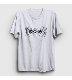 Presmono Unisex Beyaz Logo Band Draconian T-Shirt 360233tt (Beyaz)