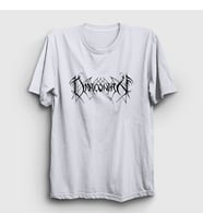 Presmono Unisex Beyaz Logo Band Draconian T-Shirt 360233tt (Beyaz)