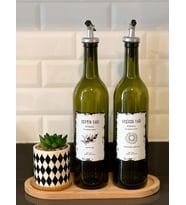 2'li 750 ml Zeytinyağı Ayçiçekyağı Sıvıyağ Şişesi Yağdanlık Yağlık