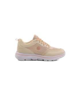 Bej Fileli Hafif Unisex Spor Ayakkabı Z-5496 G (Bej)