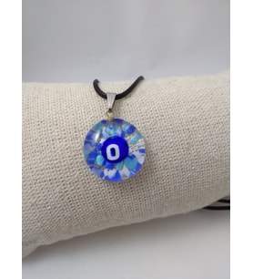 CAM HARF KOLYE – HANDMADE EL YAPIMI MURANO– (O) HARFİ MODELİ