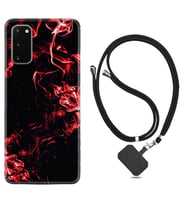 Samsung A02S A03S A10 A12 A13 A21S A22 Kılıf Boyun Askılı Silikon Red Smoke 1745