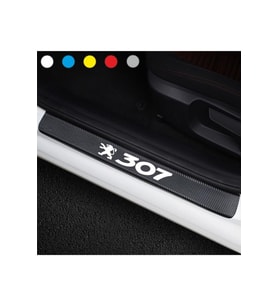 Peugeot 307 İçin Uyumlu Aksesuar Oto Kapı Eşiği Sticker Karbon 4 Adet