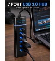 Mey İthalat® 7 Port USB 3.0 Çoklayıcı Hub 5Gbps Veri Aktarım Adaptörü