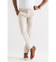 Ecer Slimfit Beli Lastikli İplikli İnce Yazlık Kumaş Jogger Pantolon (Krem)