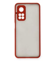 Newface Xiaomi Mi 10T Kılıf Montreal Silikon Kapak - Kırmızı