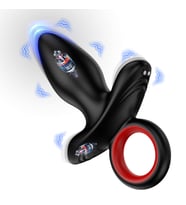 Şarjlı Tutma Aparatlı Güçlü Titreşimli  Plug 2 in 1 Çift Motorlu Perine Prostat Masaj Vibratör