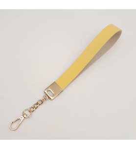 Angel Çanta Aksesuar Sarı Tek Kat Suni Deri Zincirli Elcik Light Gold Metal