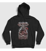 Presmono Unisex Siyah Skulls Slaughter To Prevail Kapüşonlu Sweatshirt 461593tt