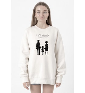 Clannad Anime After Story Beyaz Kadın 2ip Sweatshirt