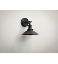 RİOLİGHT RETRO,RUSTİK,VİNTAGE SİYAH 1XE27 DUYLU METAL DUVAR APLİK ŞAPKA ÇAPI:23CM