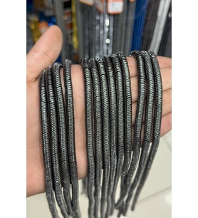 Hematit Taşı Dalgalı Kesim Parlak Füme 6x1mm Doğal Taş Dizi