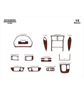 Meriç® Mitsubishi Spacewagon Ön Torpido Kaplama Maun 15 P. 1998-2004 (Maun)