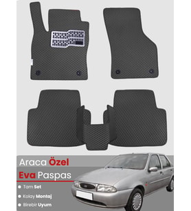 FORD FİESTA (1995-2002) Uyumlu EVA Paspas Tam Set–Araca Özel,Su Geçirmez,Kolay Montaj
