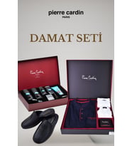 Damat Bohçası , Damat Seti ,çeyiz Seti Pijama Kemer Terlik Cüzdan,PİERRE CARDİN ERKEK BAKIM SETİ