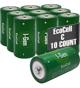 Lexroo Ecocell Çinko Karbon C Boy (R14) 1.5V Pil 10'Lu Paket