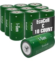 Lexroo Ecocell Çinko Karbon C Boy (R14) 1.5V Pil 10'Lu Paket