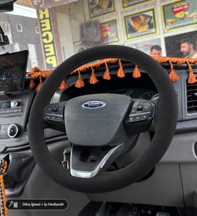 Ford Puma Direksiyon Kılıfı Alcantara Süet Monza Black Serisi Siyah 2020-2026