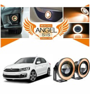 Citroen C Elysee Uyumlu, Universal Mercekli Led Angel Sis Farı, 76mm Turuncu Renk