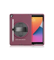 Apple iPad 10.2 (7.nesil) Kılıf Hand Strap Tablet Kılıfı - Mürdüm