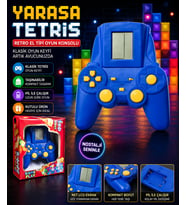 Kutulu Yarasa Tasarımlı Tetris Oyun Konsolu Retro El Tipi Taşınabilir Mini Oyun Cihazı