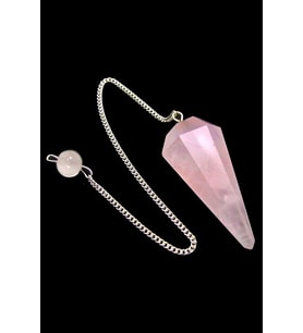 Sertifikalı Aaa+ Kalite Pembe Kuvars Taşı Pandül Sarkaç - 4 Cm (Çok Renkli)