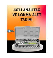 40 Parça Cırcır Lokma Anahtar Seti Profesyonel Kullanım