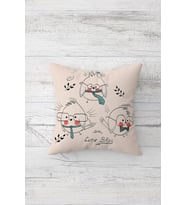 Lutie Birds Çift Tarafı Baskılı Gizli Fermuarlı Yastık Kılıfı Kırlent Koltuk Yastık Kılıfı (Toz Pembe)