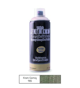 Artdeco Akrilik Sprey Boya 400 ml. KROM GÜMÜŞ 