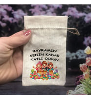 Bayram Harçlık Kesesi - ( 5 ADET ) Şekerli Çocuk Tasarım (Ham)