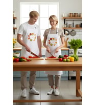 Unisex Mutfak Aşçı Önlüğü Nachos Taco Baskılı Grafik Desen Rahat Kesim Günlük Kullanım Modern Şık