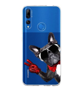 PrintiFy Huawei Y9 Prime 2019 ile Uyumlu 1mm Slim Fit Köpek 2 050e Baskılı Şeffaf  Kılıf