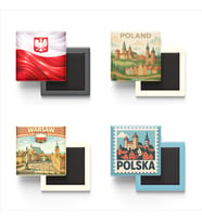 Buzdolap Magnetleri - Polonya Varşova - Poland - 4'lü Set Magneti