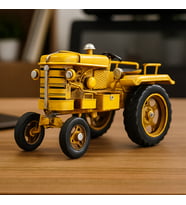 Dekoratif Metal Traktör – El Yapımı Retro Model – 17x9 cm – Ofis & Ev Masa Üstü Süs (Karışık)