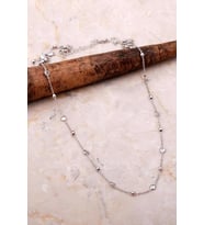 Dorika Sıra Taşlı 55 Cm 925 Ayar Gümüş Kolye 7081