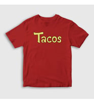 Presmono Unisex Çocuk Kırmızı Tacos Anime Dragon Ball T-Shirt 237192tt