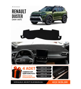 e-biz RENAULT DUSTER (2025-2027) Uyumlu Torpido Koruma, Torpido Örtüsü, Torpido Kılıfı - Siyah - RE054