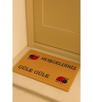Valerine Life Velür Coco Dokulu Welcome Hoş Geldiniz Kapı Önü Dış Mekan Paspası 45x70cm 27YCM260121