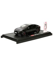 1:24 Ölçek Sesli ve Işıklı DieCast Metal Tesla Model Y Araba 18 Cm Siyah Renk