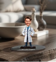 Kişiye Özel Karikatürlü Doktor Tasarımlı Biblo