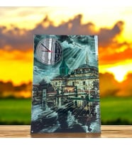 kişiye özel pleksi  saatli tablo 50*70